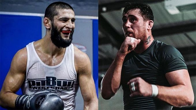 Khamzat Chimaev and Darren Till Khamzat Chimaev and Darren Till