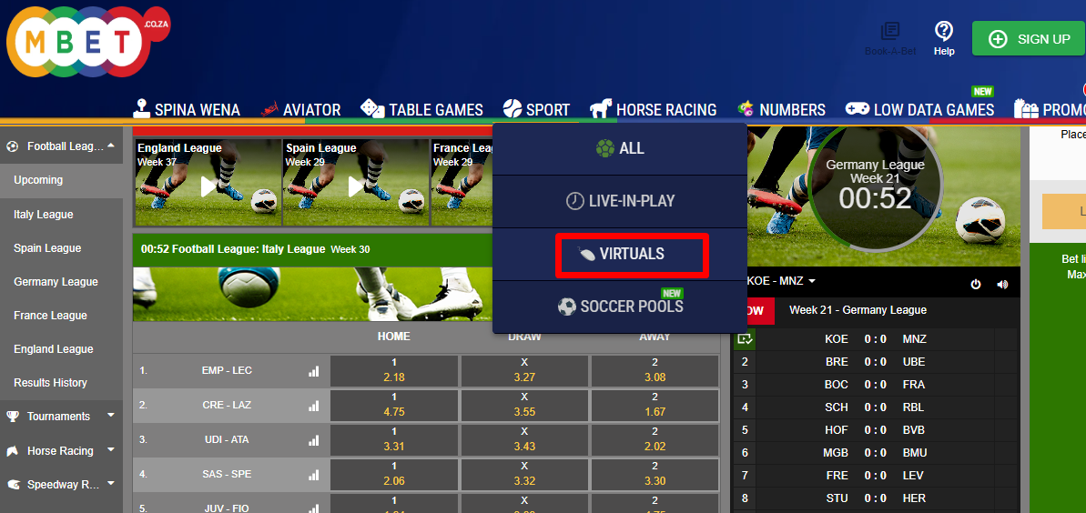 Mbet Virtual Sports Mbet Virtual Sports