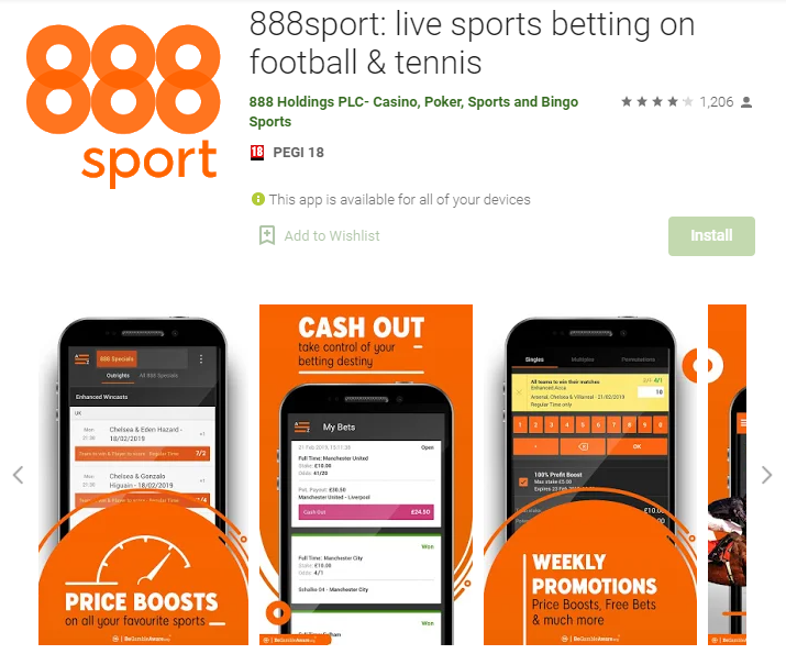 Google Play 888sport app