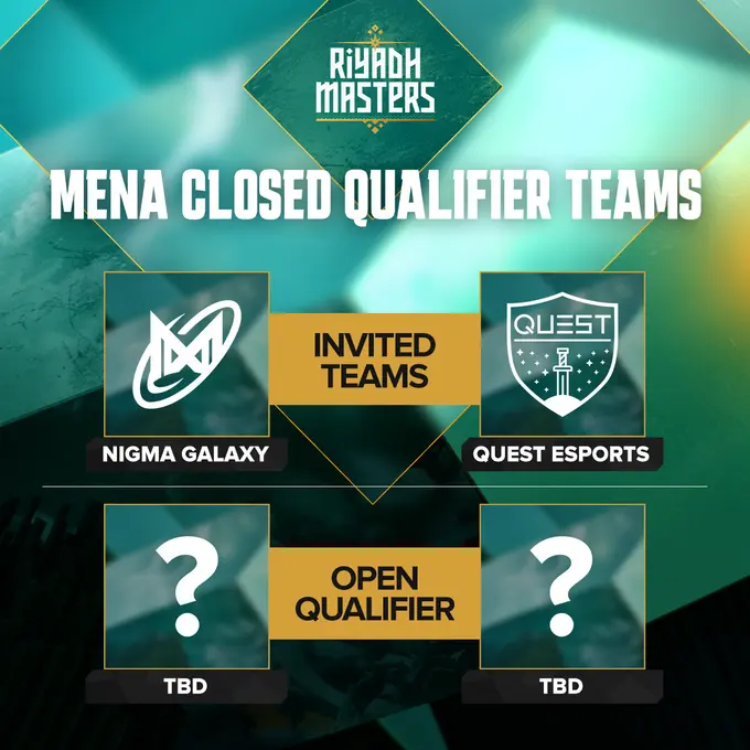 Nigma Galaxy and Quest Received Invitations to Closed Qualifiers for Riyadh Masters 2023