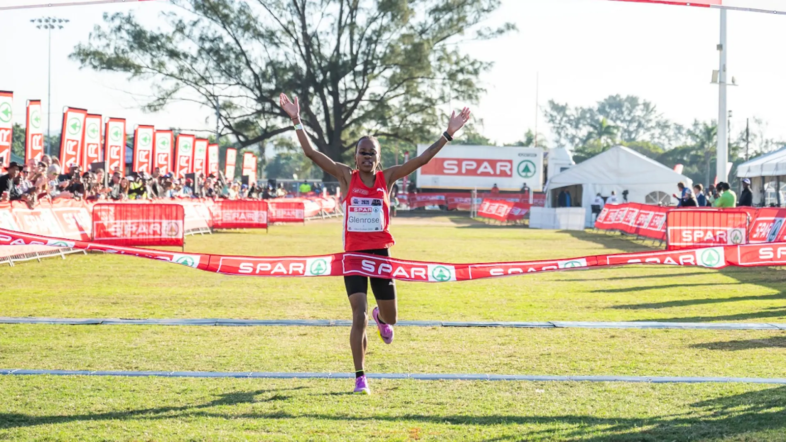 Glenrose Xaba trots to a confident victory at the SPAR Grand Prix in Durban.