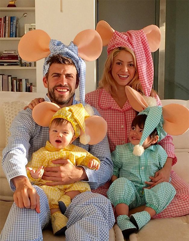 The family of Pique and Shakira