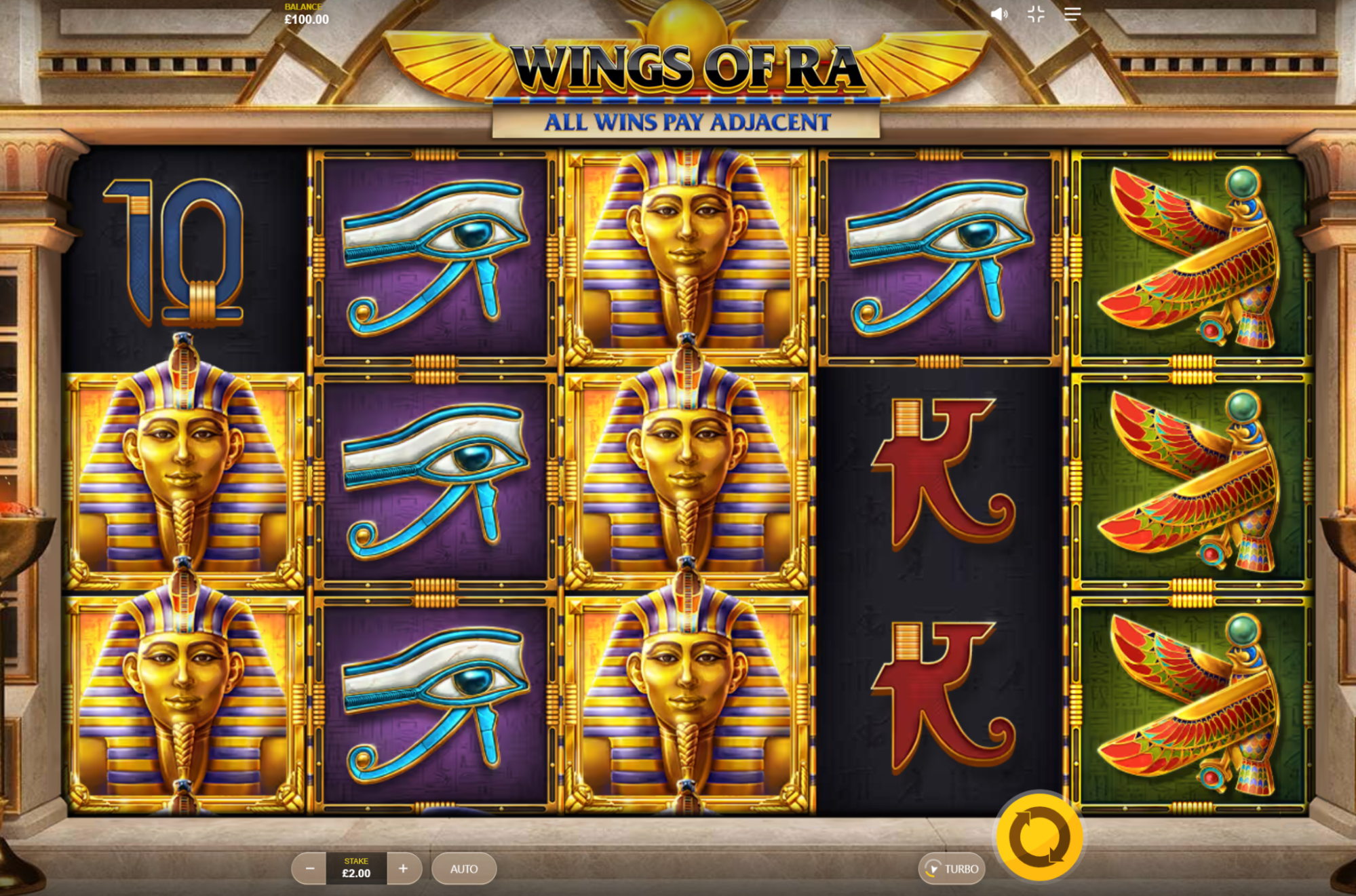 Wings of Ra slot machine image Wings of Ra casino slot banner