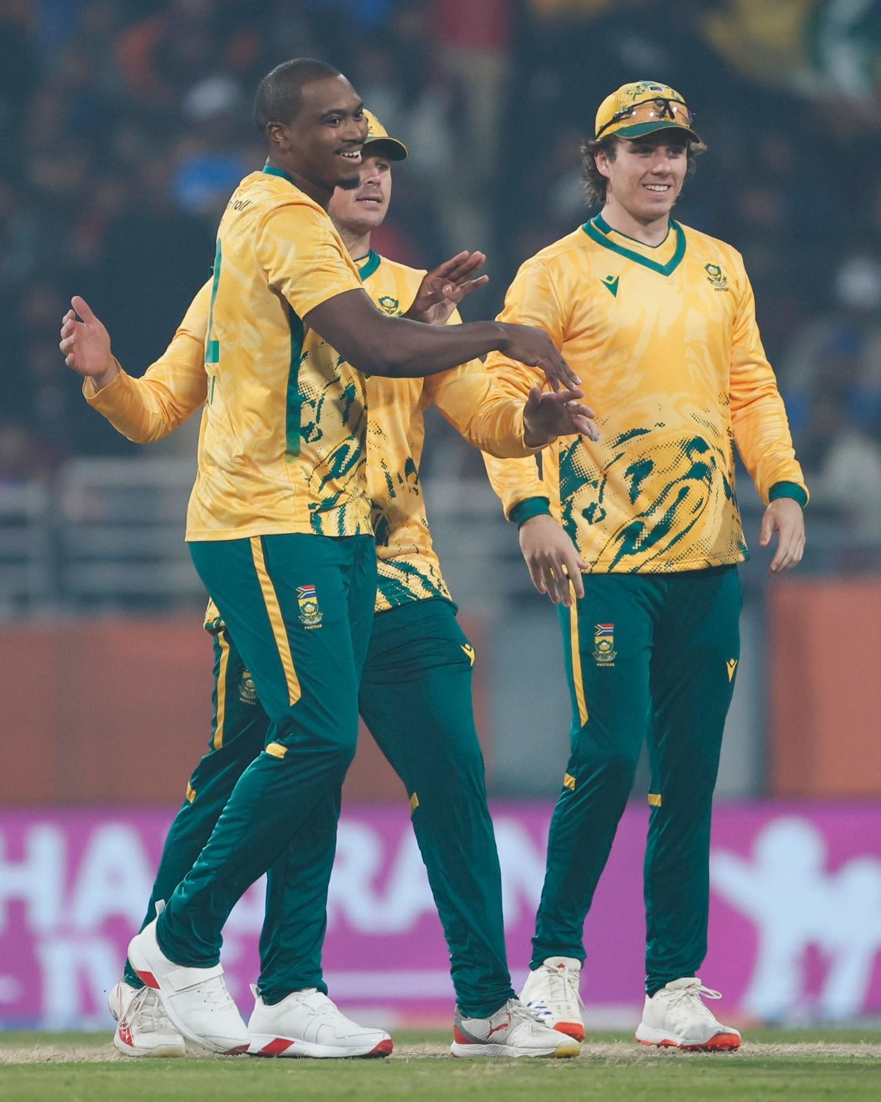 DOMINANT PERFORMANCE: Ottniel Baartman celebrates a wicket against India. @ProteasMenCSA/X DOMINANT PERFORMANCE: Ottniel Baartman celebrates a wicket against India. @ProteasMenCSA/X