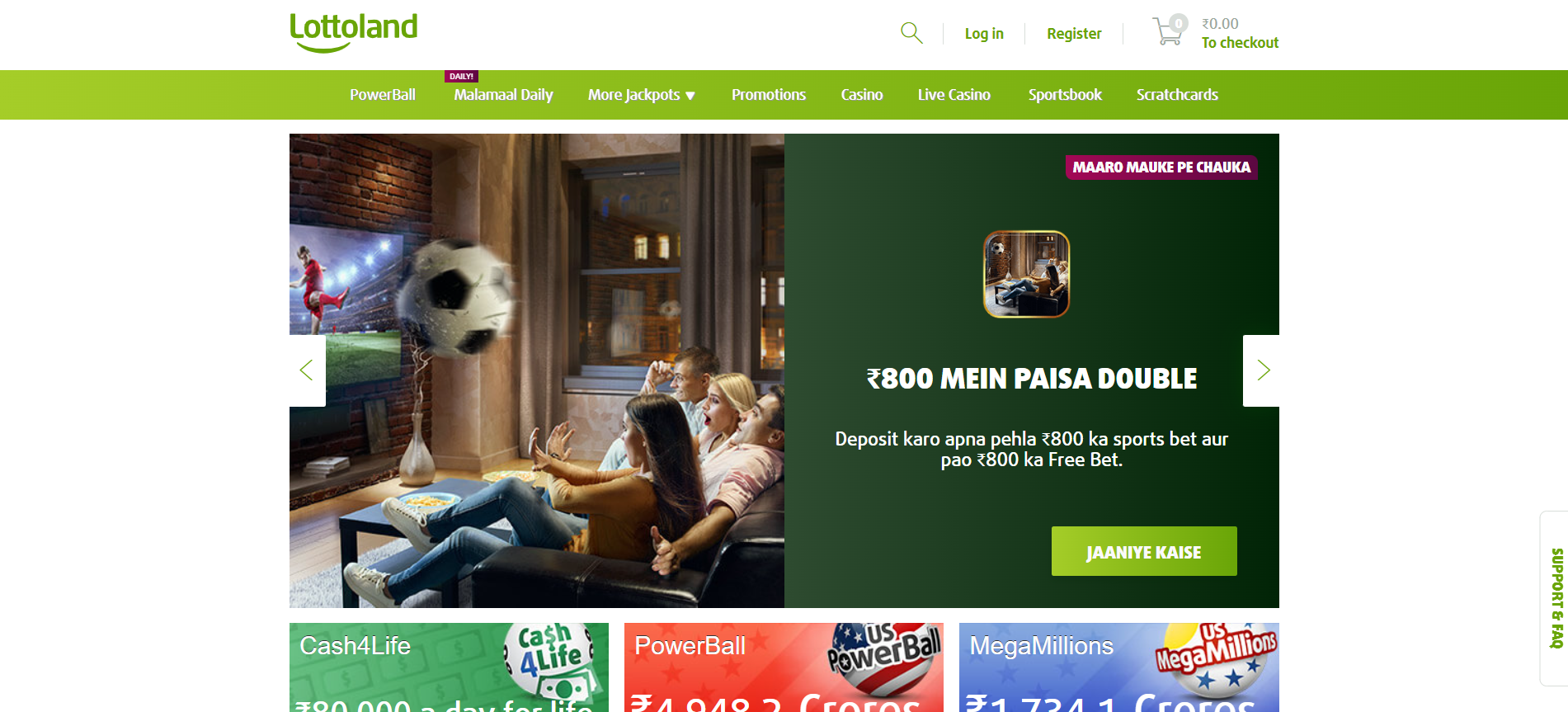 Dashboard on Lottoland