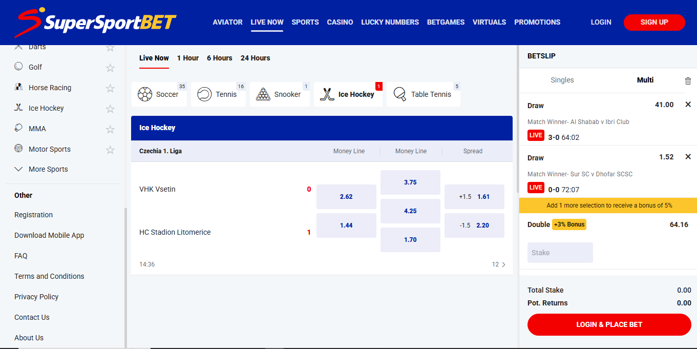 SuperSportBet Casino Login Process Banner