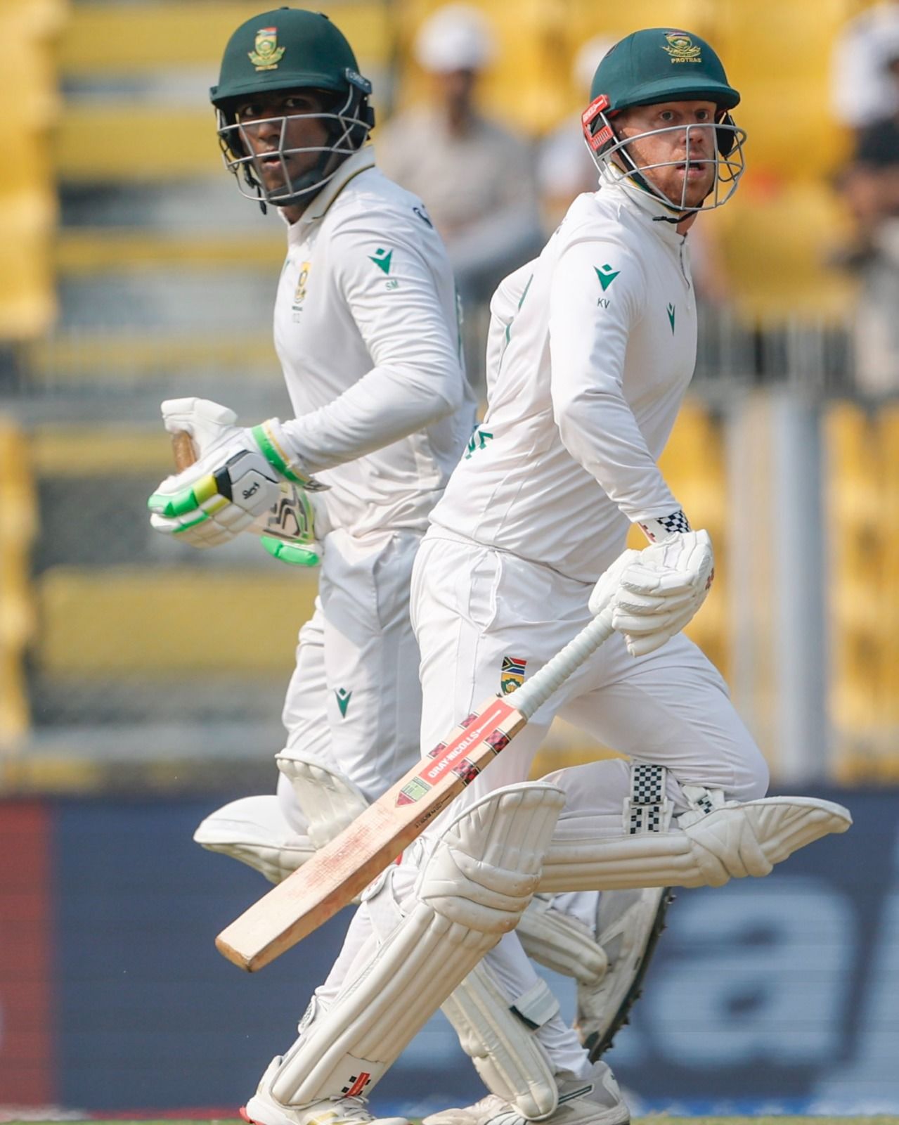 TOP CLASS: Senuran Muthusamy with maiden Test century and Marco Jansen’s sensational 93 put South Africa in the driver's seat. @ProteasMenCSA/X