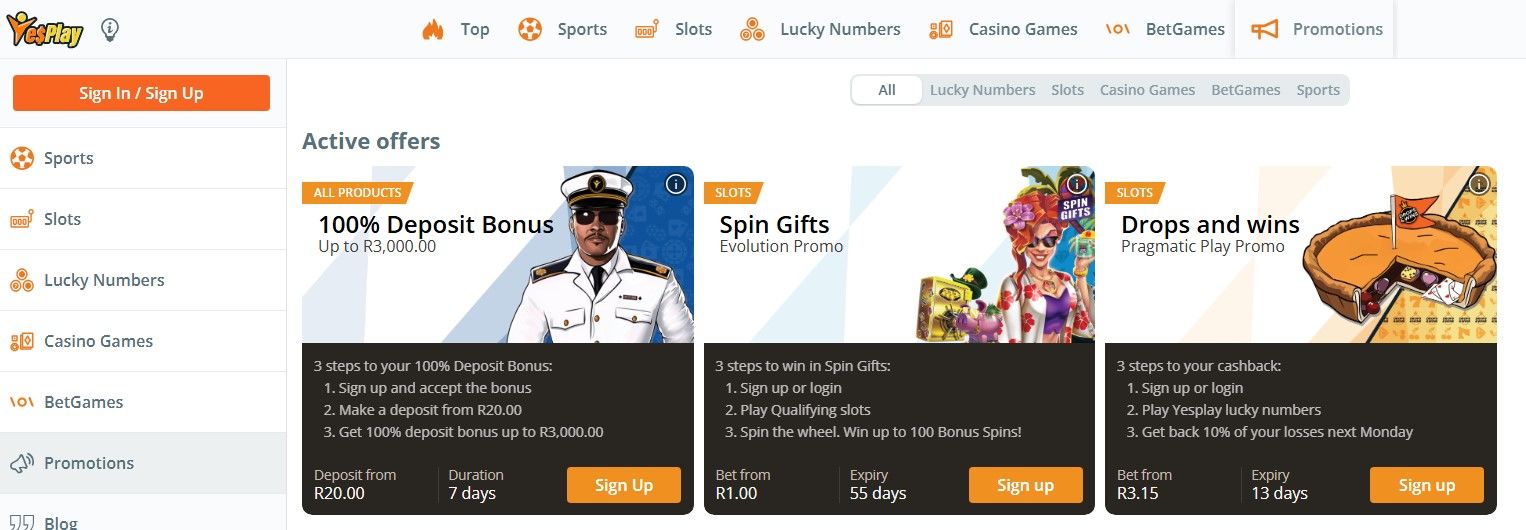 Image of YesPlay Bonuses