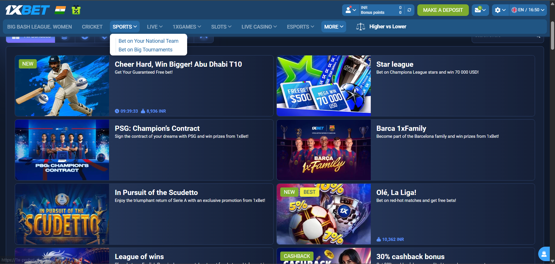 Betting app bonuses in India