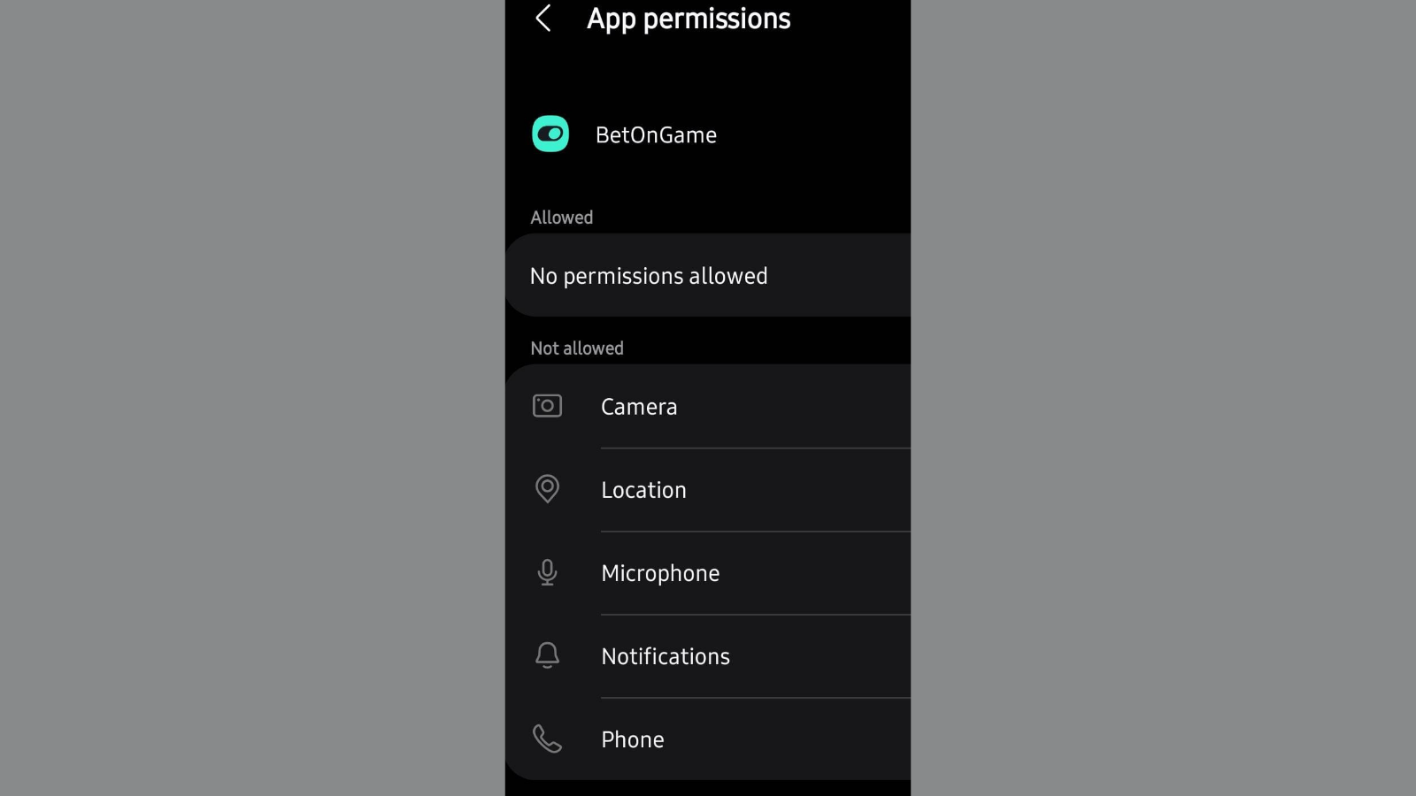 Permissions on BetOnGame