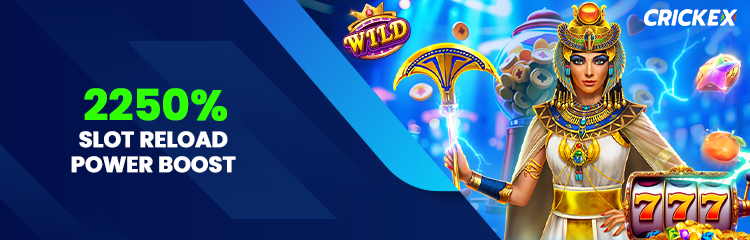 Slot reload bonus on Crickex