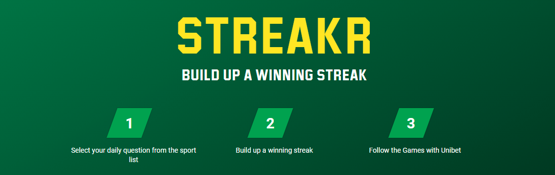 streakr promotion unibet