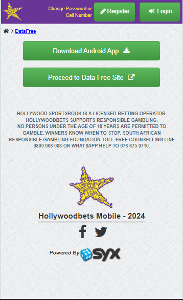 Hollywoodbets mobile app image