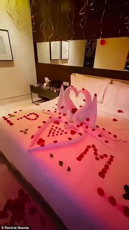 The couple’s hotel suite in Dubai