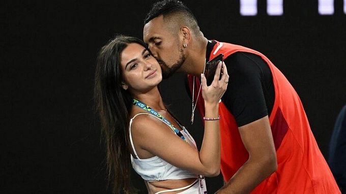 Kyrgios with his new girlfriend