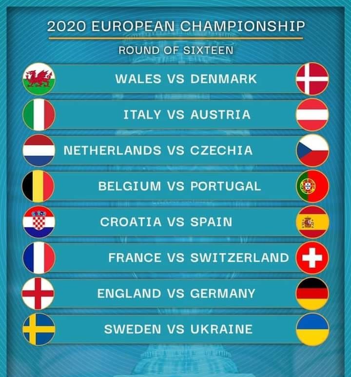 16 round 2020 of euro Euro 2020: