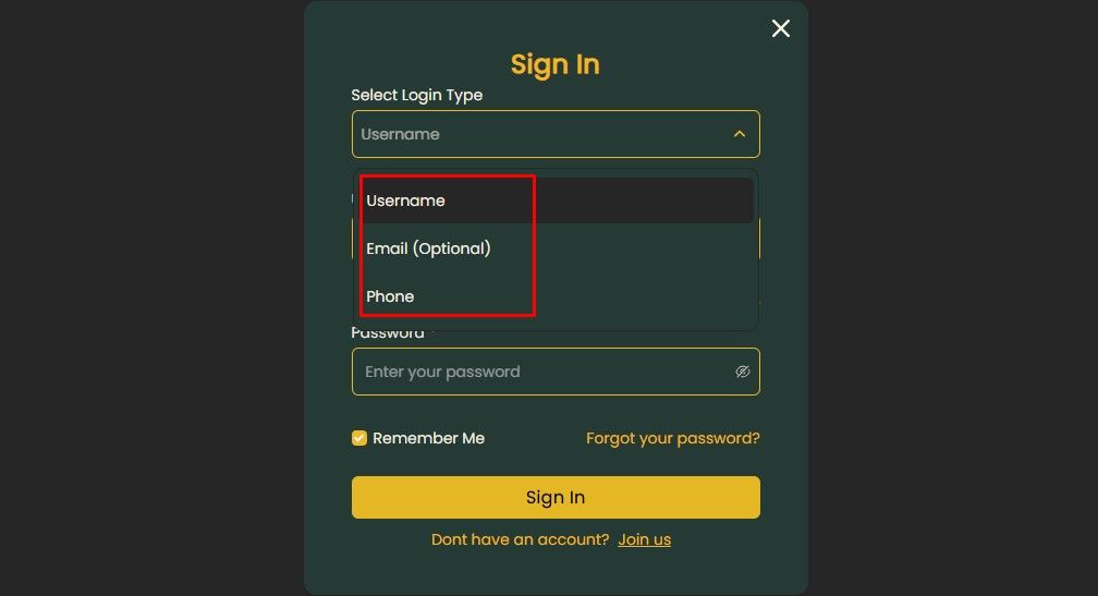 Fill in Personal Information
