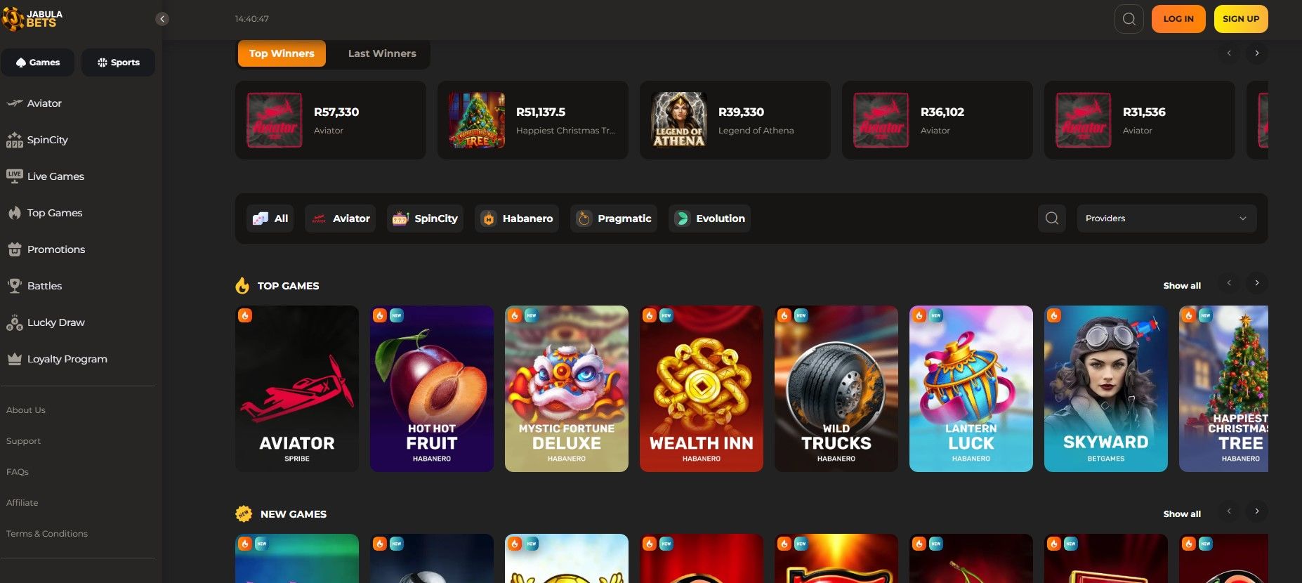 Visit the Jabulabets website