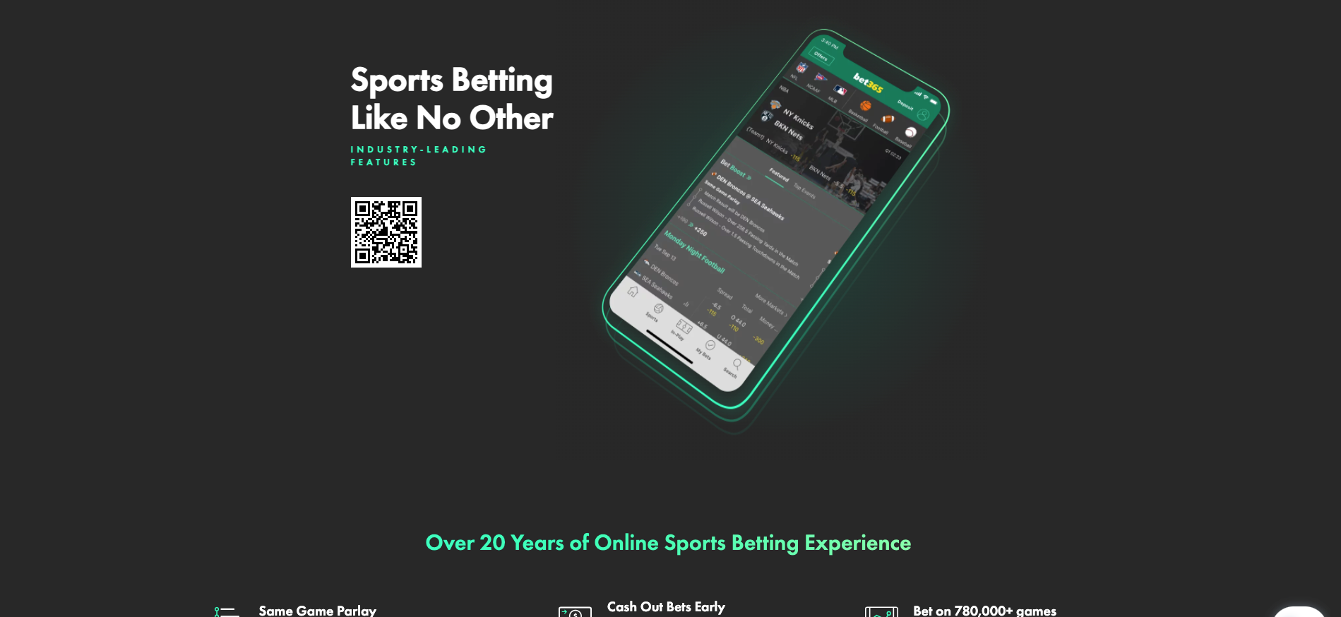Image shows Bet365 official website