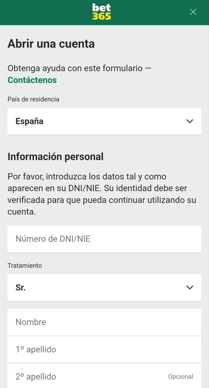 Versión app android Bet365