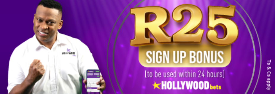 An image of the Hollywoodbets welcome bonus page