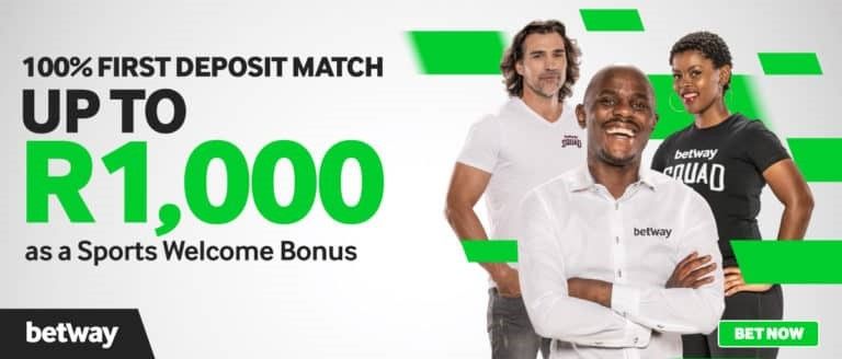 An image of the Betway welcome bonus page