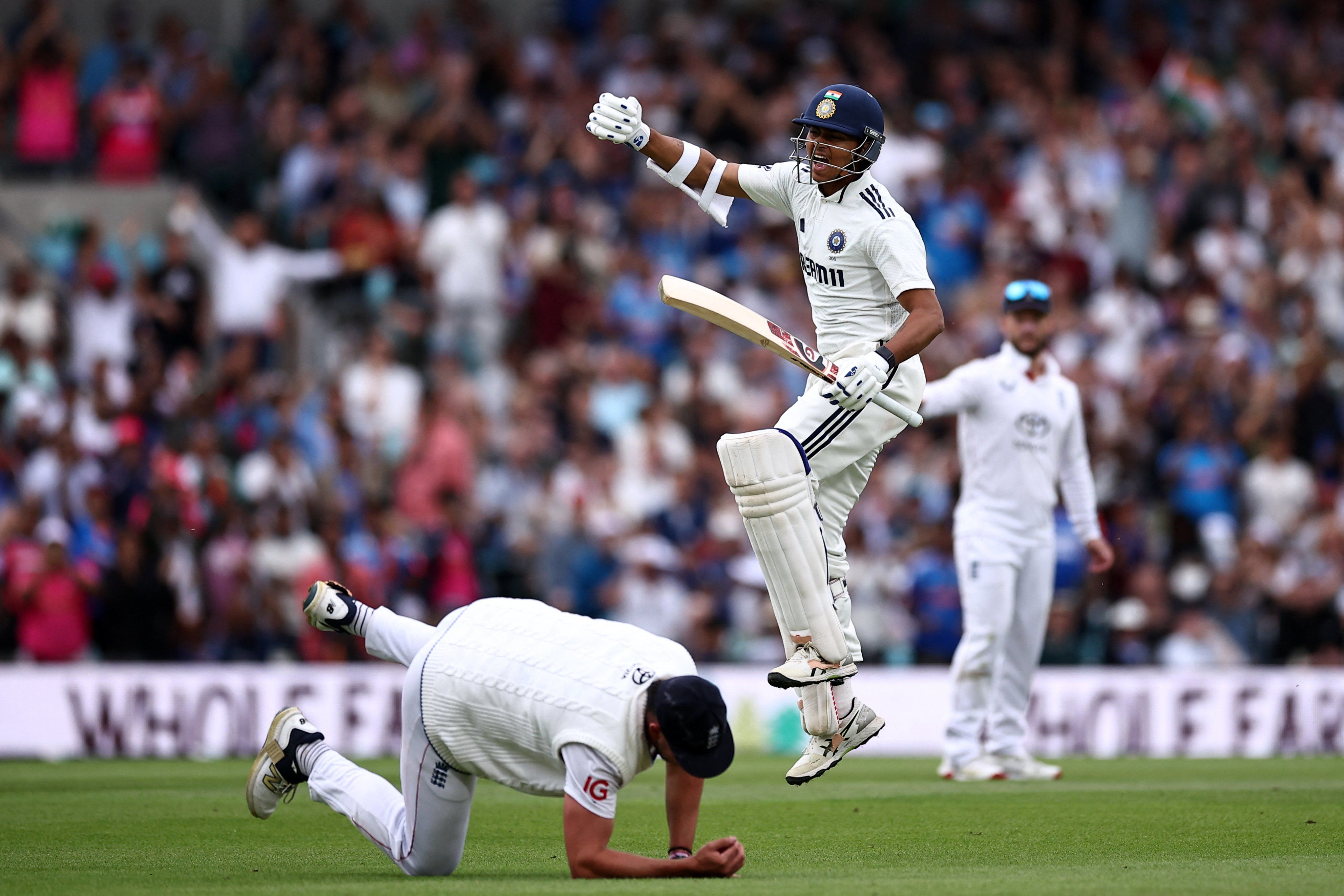 Yashasvi Jaiswal slams second ton of the series. @BCCI Yashasvi Jaiswal slams second ton of the series. @BCCI