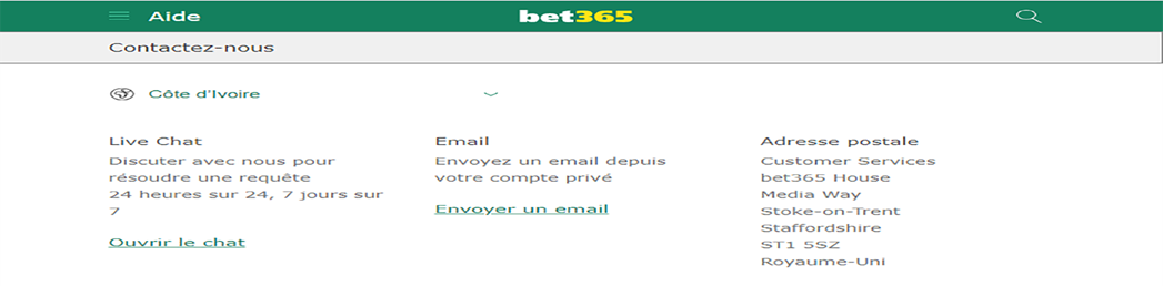 Support client bet365
