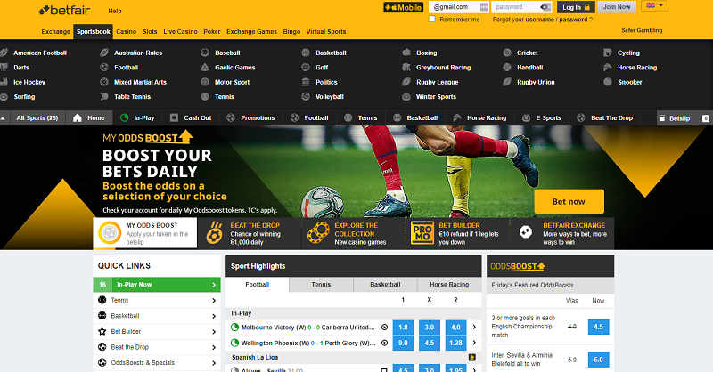 Betfair betting options What to bet on while using Betfair Nigeria
