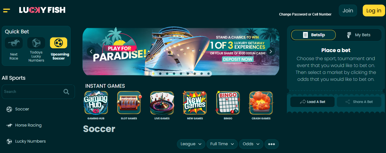 Step 1 - Go to the Luckyfish Website