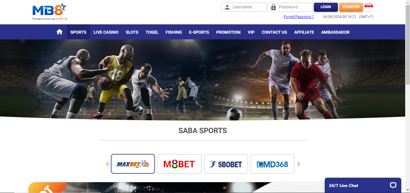 MB8 Sportsbook Page MB8 Sports Page