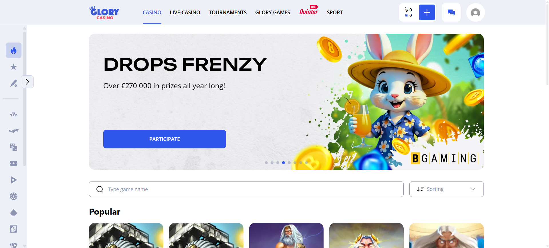 app for Glory Casino