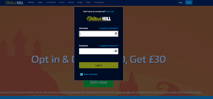 why can t i log into my william hill account , what does open bet mean william hill