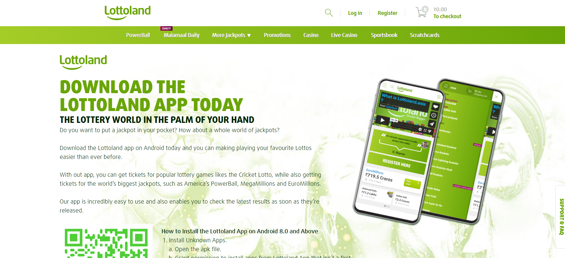 App installation on Lottoland