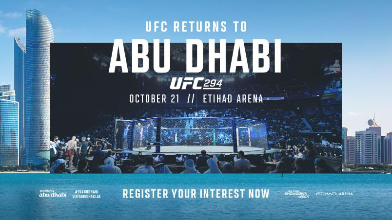 UFC 294 takes place on October 21st in Abu Dhabi