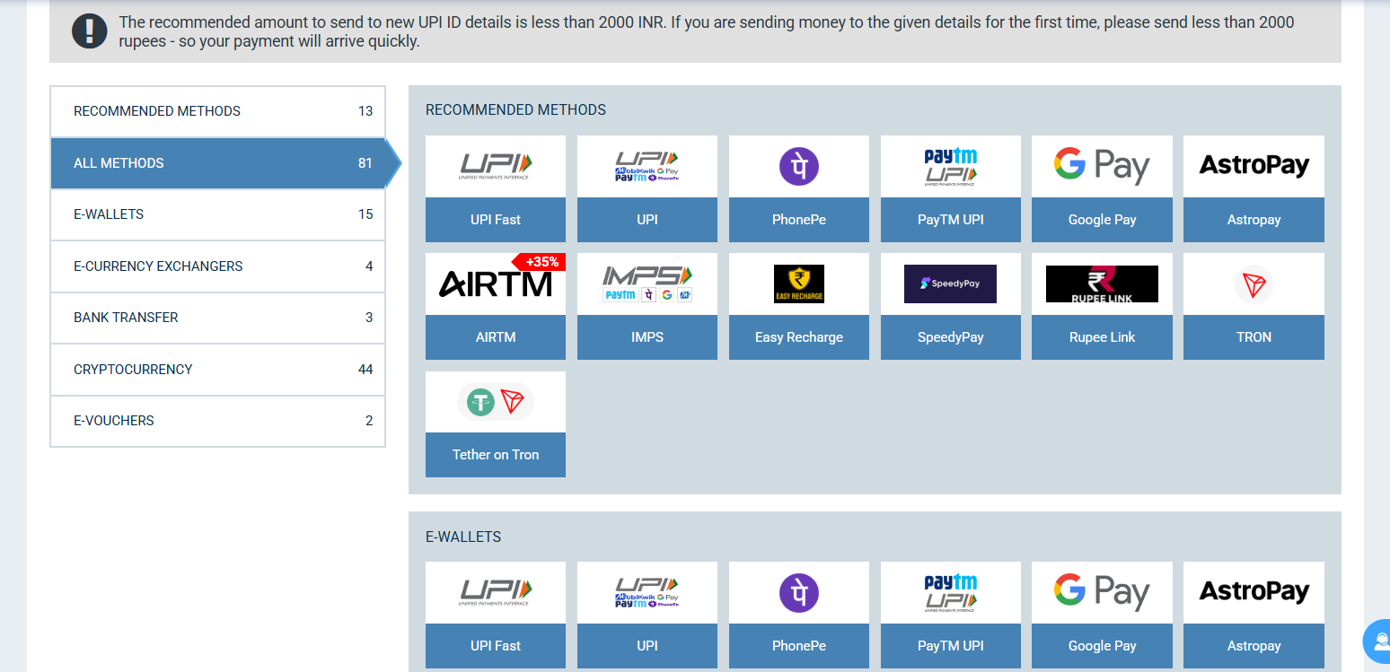 Aviator deposit methods