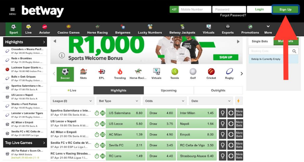 Launch The Betway South Africa Site