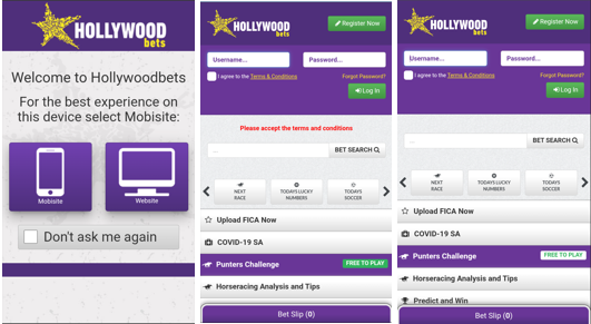 How to login Hollywoodbets on Mobile