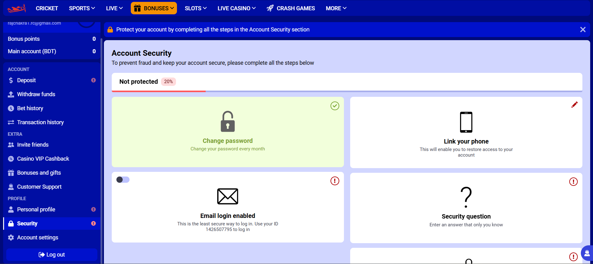 Bangladesh Paripesa account verification