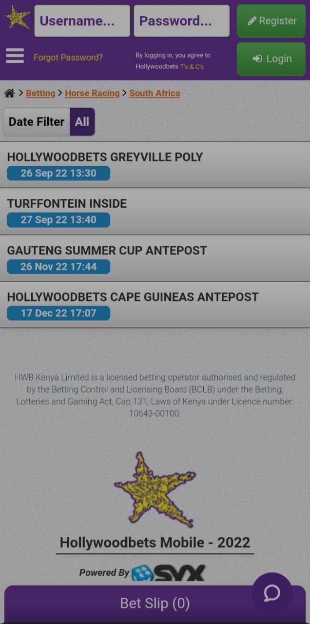 hllywood bets mobile