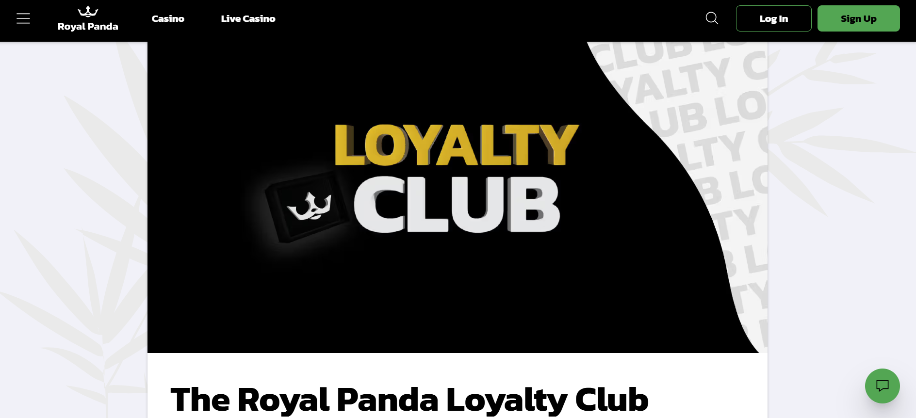 Loyalty Club on Royal Panda