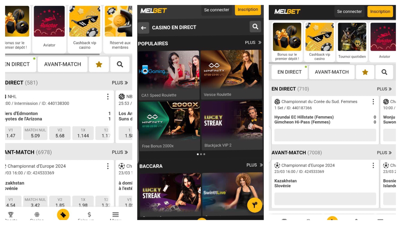 A quoi ressemble Melbet App Maroc sur mobile