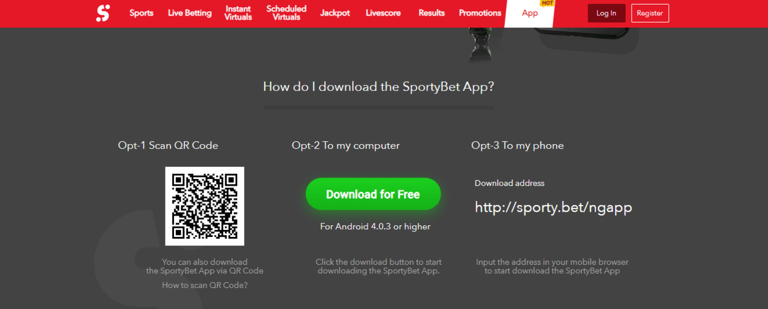 Download & Install Sportybet Sportsbook Mobile App