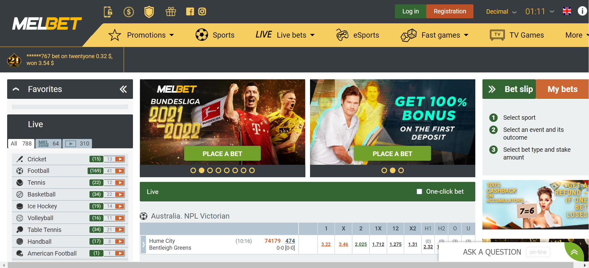 Sports betting services from Melbet Melbet offers its users to place bets, claim bonuses and additional services as an online sportsbook.