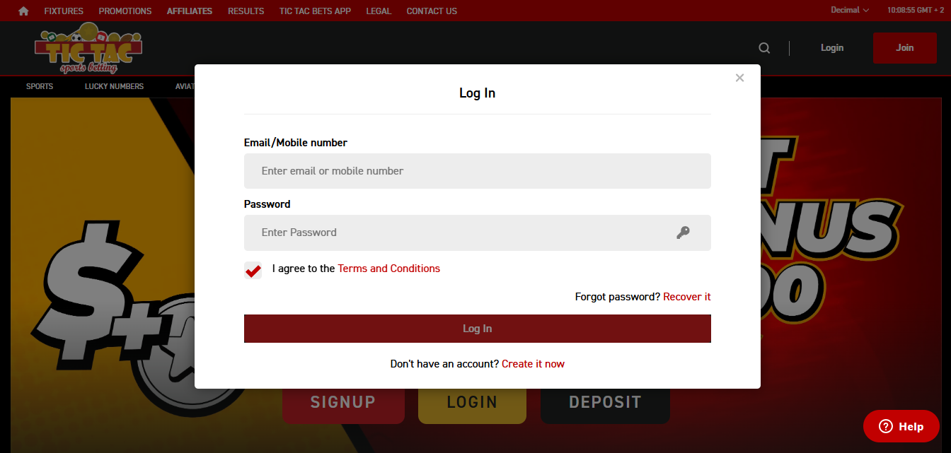 Tic tac bets South Africa