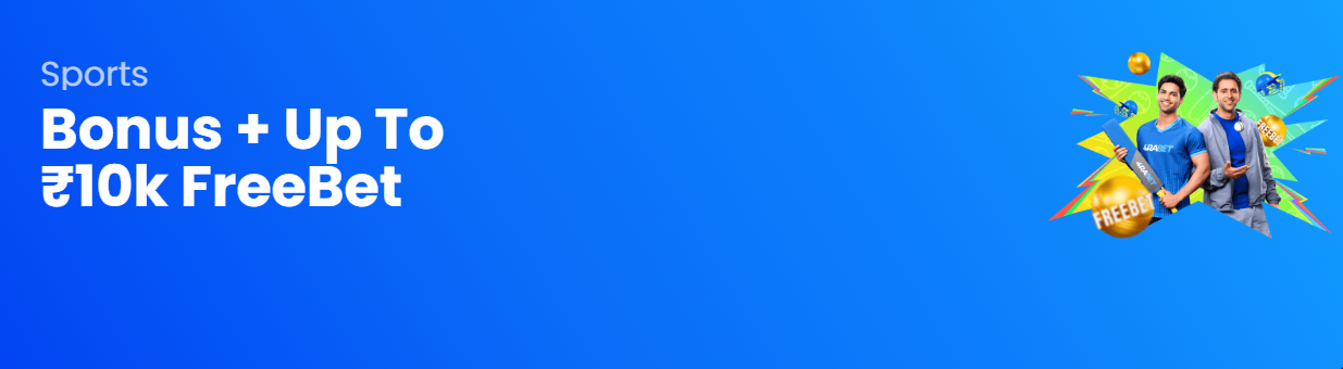 100% Sports welcome bonus and FreeBet up to 10,000 INR 4rabet promos