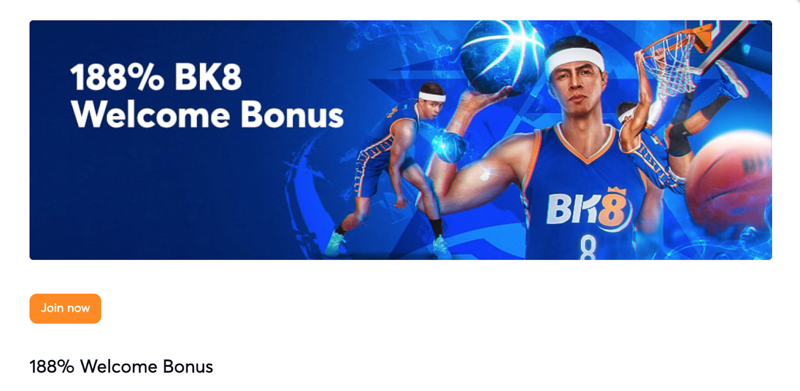 BK8 Welcome Bonus
