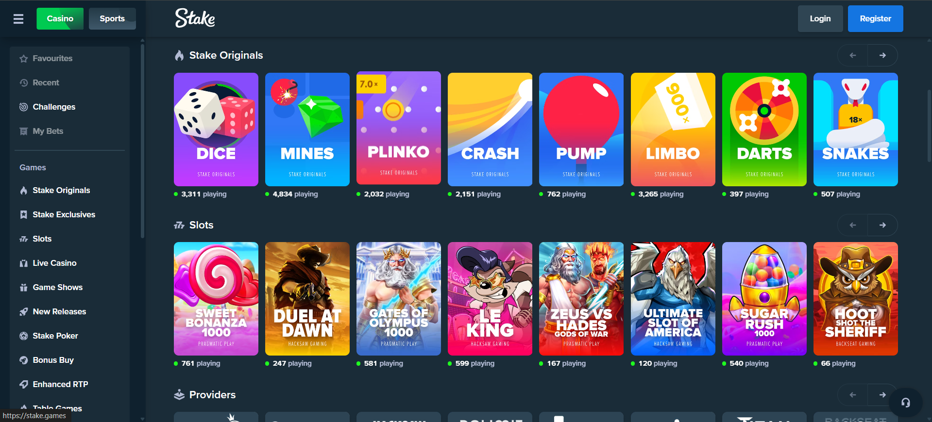 Updated platform of Stake