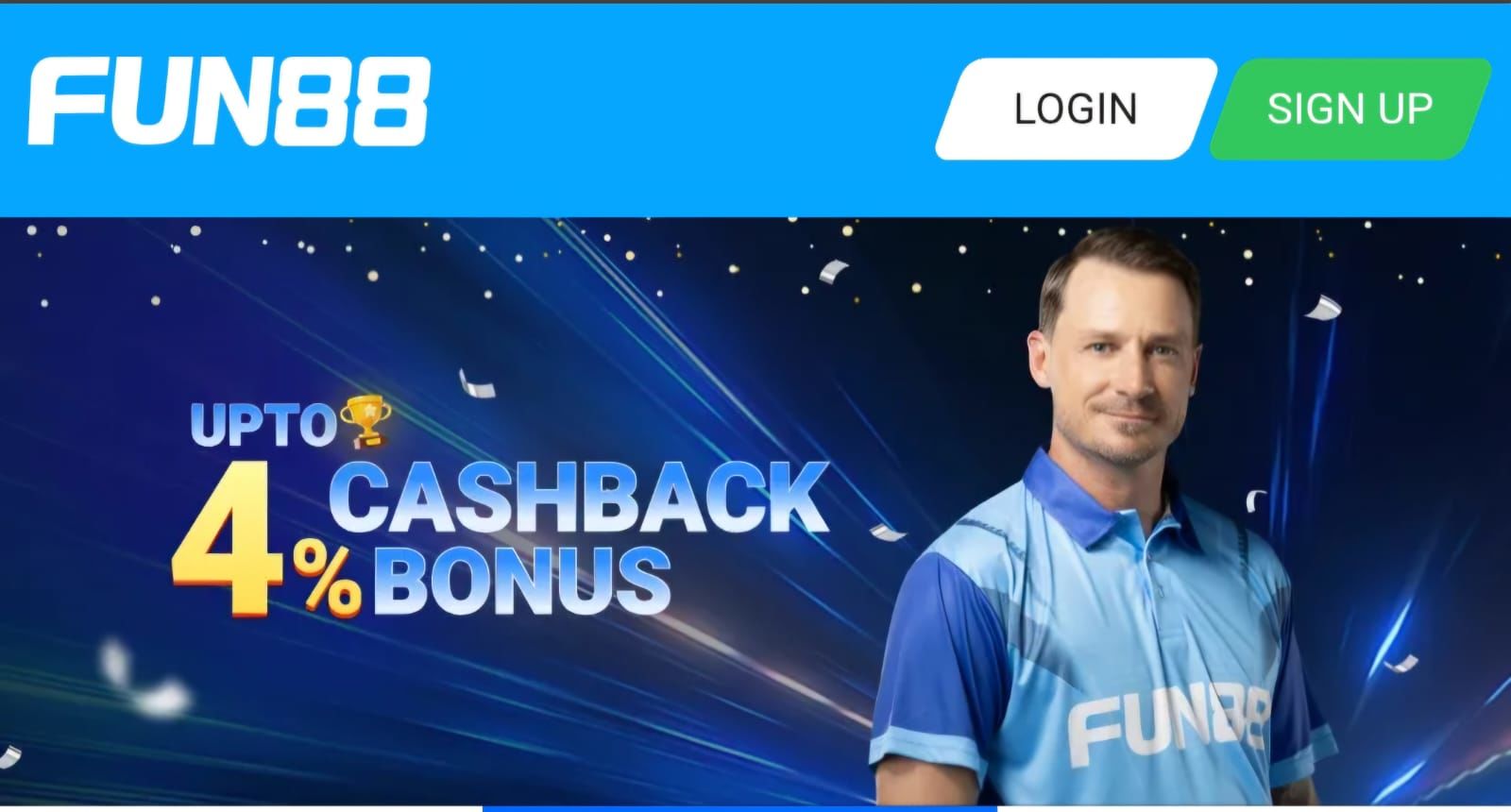 Fun88 Cashback Bonus up To 4% Fun88 Cashback Bonus Offer