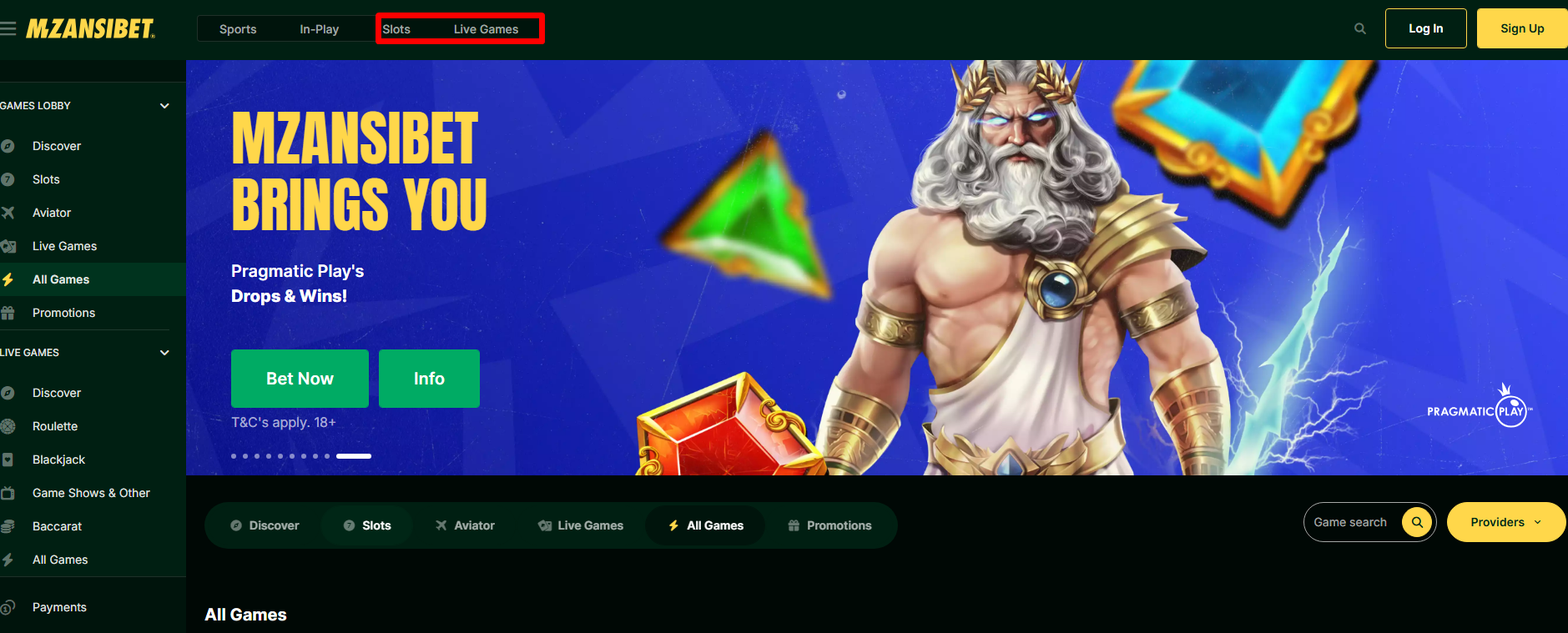 Mzansibet Casino Games Mzansibet Review